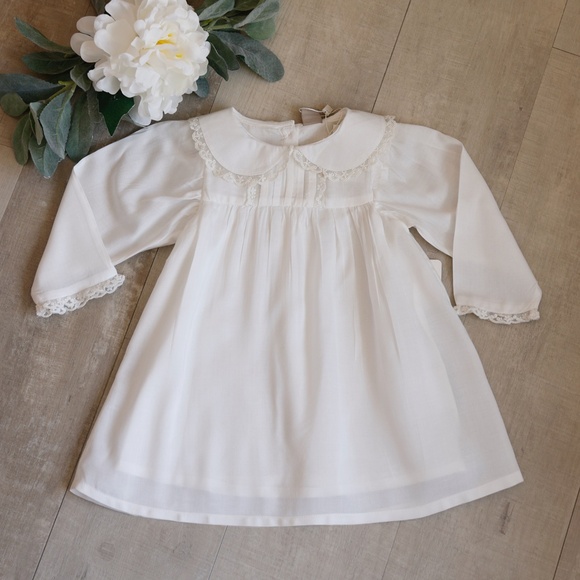Ivory Heirloom Dress Long Sleeve Special Occasion Size Newborn Boutique NWT